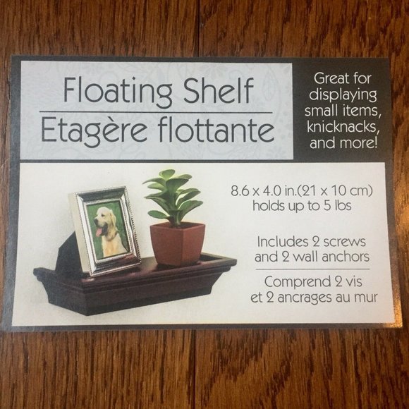 3 Small White Shelves Floating Mini Plastic Decor Holds 5 lbs Each 9x4” - Picture 11 of 12